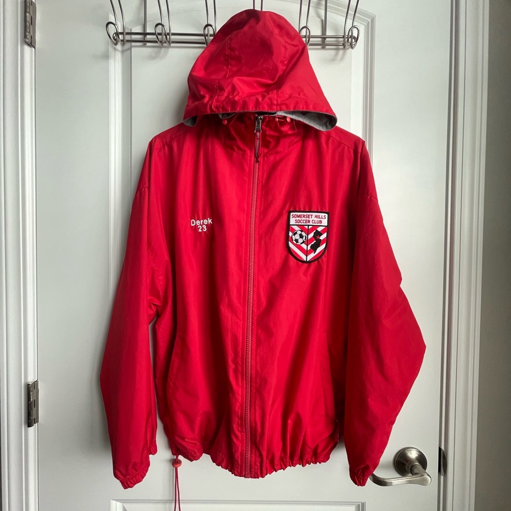 Custom Full Zip Hooded Athletic Jacket/Windbreaker (S)